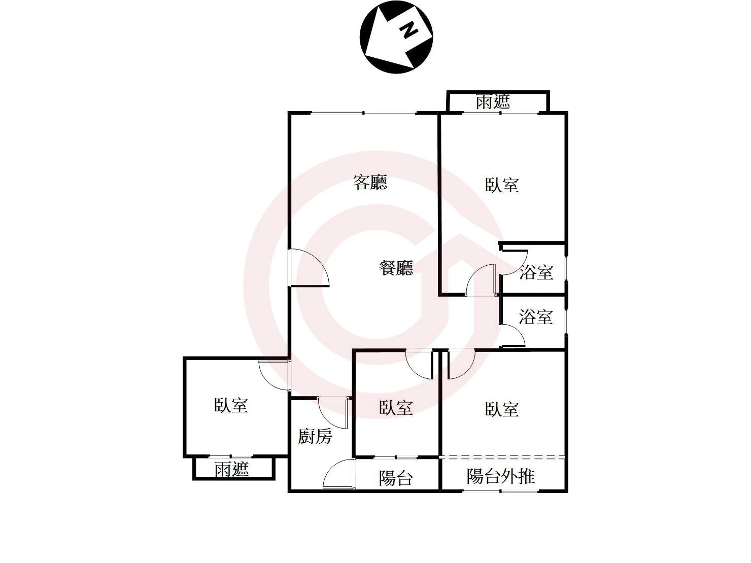 真情景觀四房車格局圖